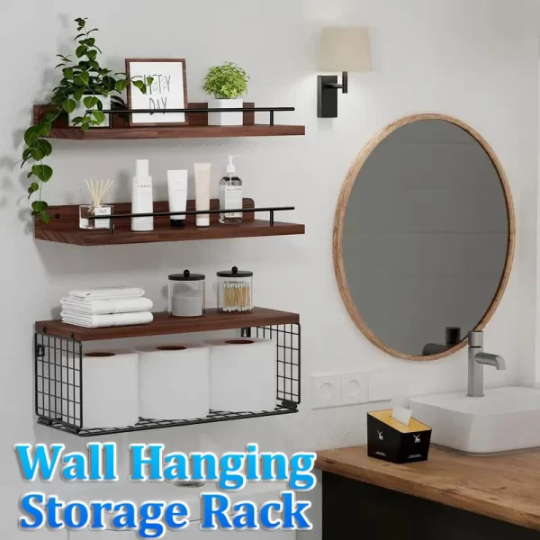Multifunctional Wall-Mounted Cabinet Rack for Kitchen & Bathroom